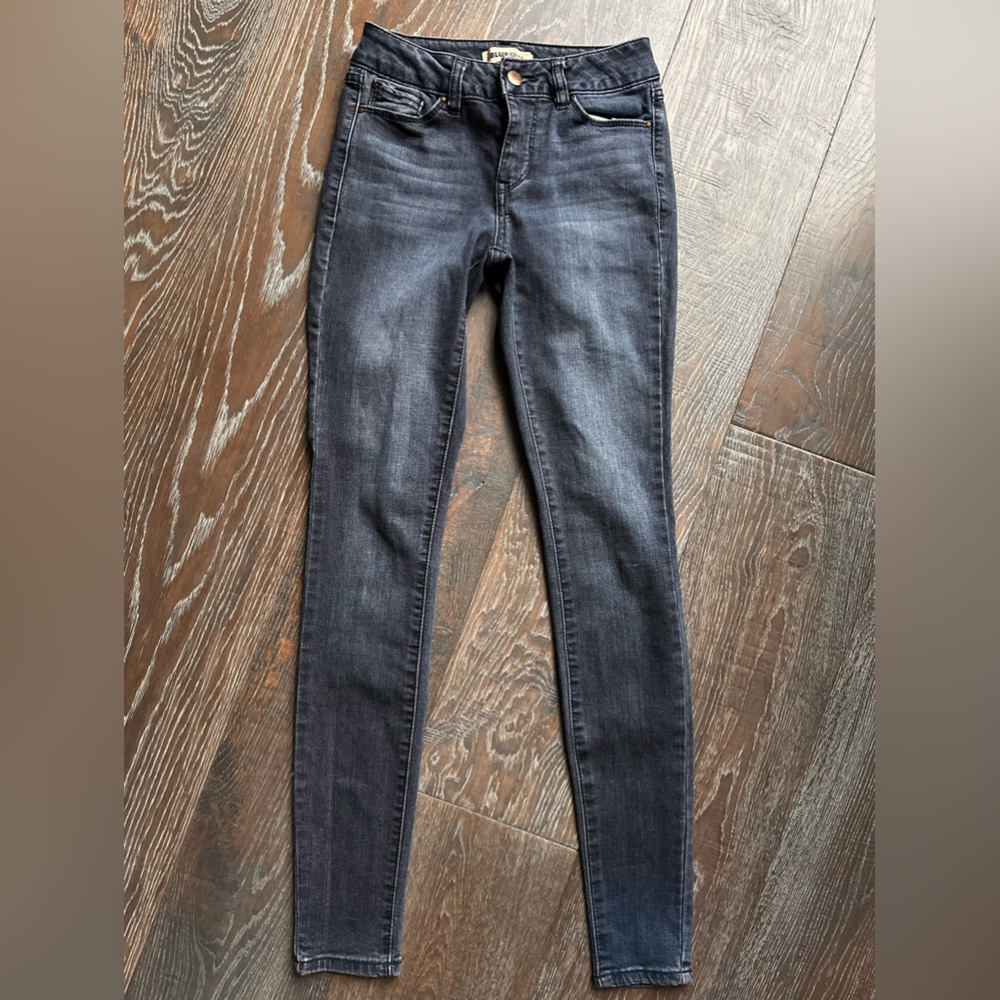 Mid-Rise Dark Wash Skinny Jeans